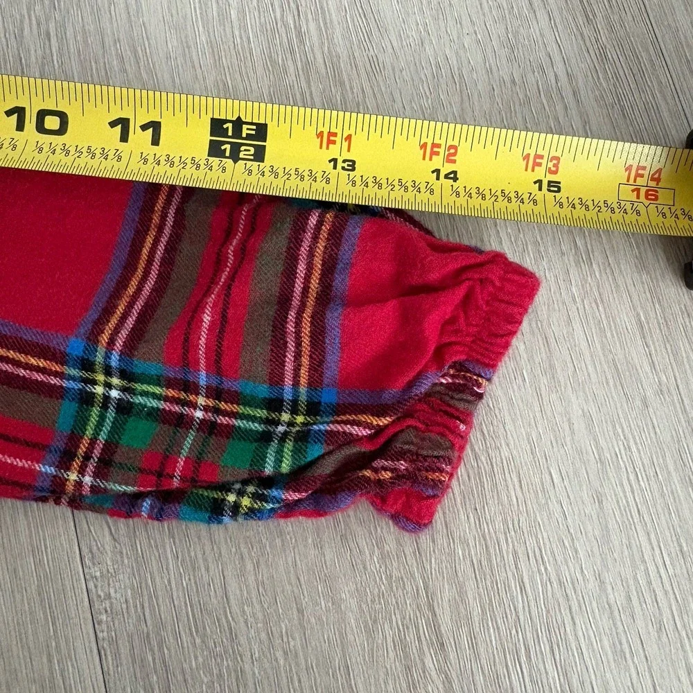 Wondernation Kids Girls Shirt Size 5T Red Plaid Long Sleeve Buttons 100% Cotton